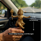 Dancing Lord Murugan Idol - Perfect for car Dashboards