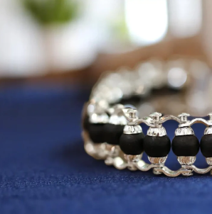 Karungali Premium Designer Silver Bracelet