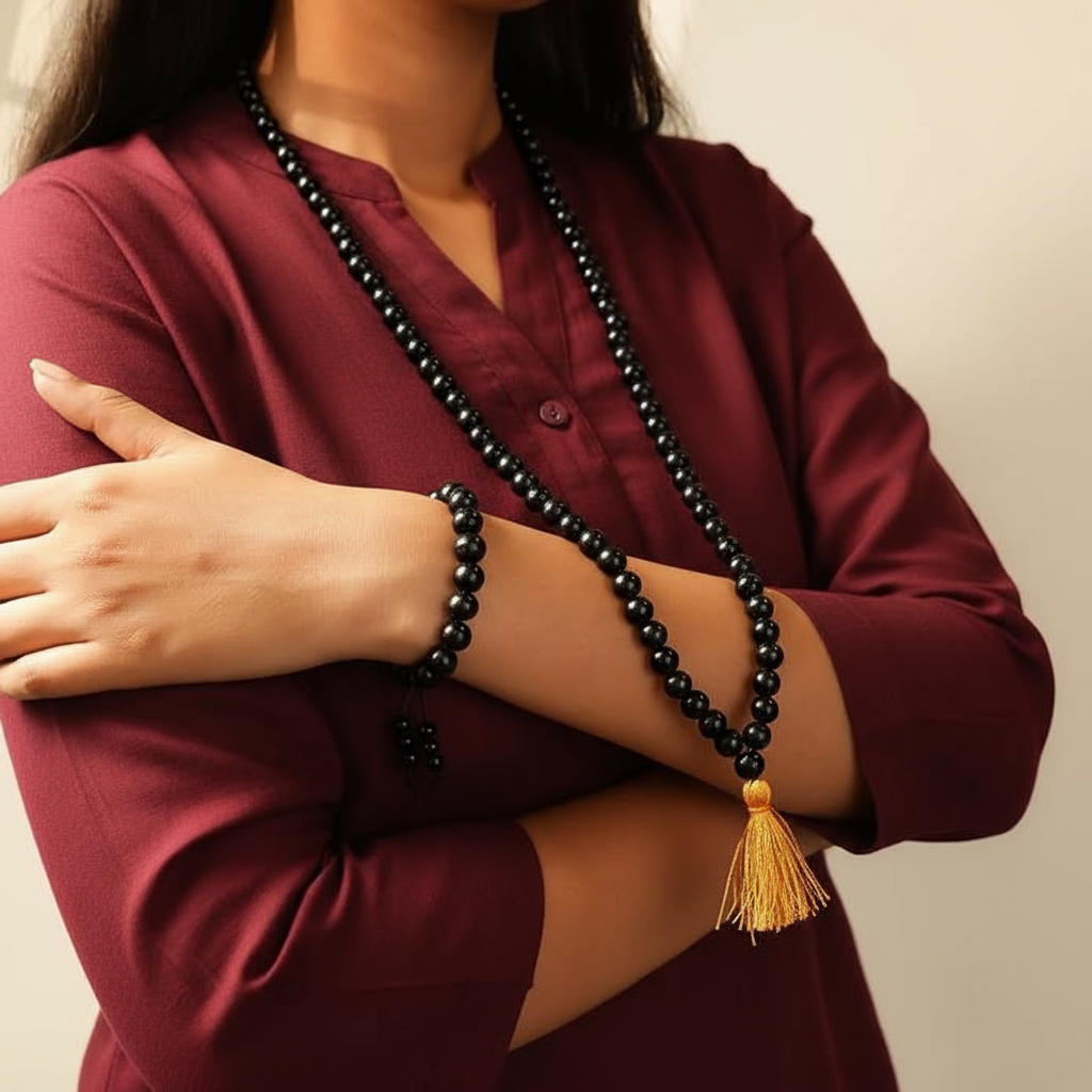 Original Karungali Malai & Karungali Malai Bracelet Combo with Govt. Certification