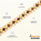 Gold Plated Rudraksha Bracelet for Men - 5 Mukhi